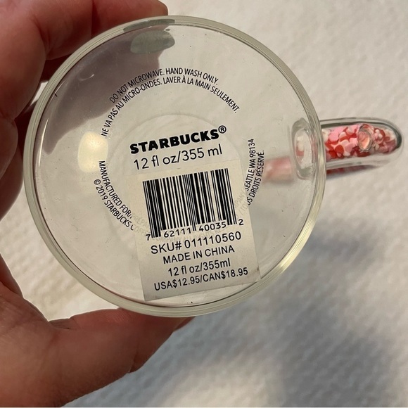 NEW Starbucks Valentines Heart Confetti Glass Mug - Picture 2 of 4